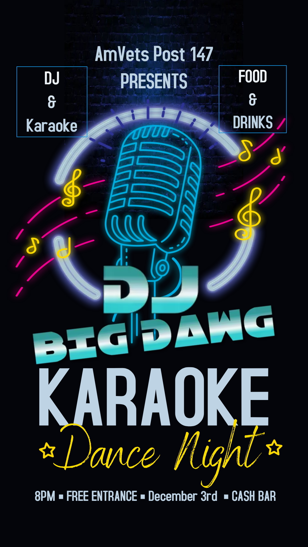 Karaoke in Haverhill Massachusetts December 3rd