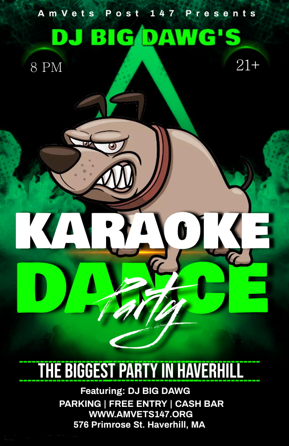 DJ Big Dawg's Karaoke Dance Party at AmVets 147 in Haverhill, Massachusetts