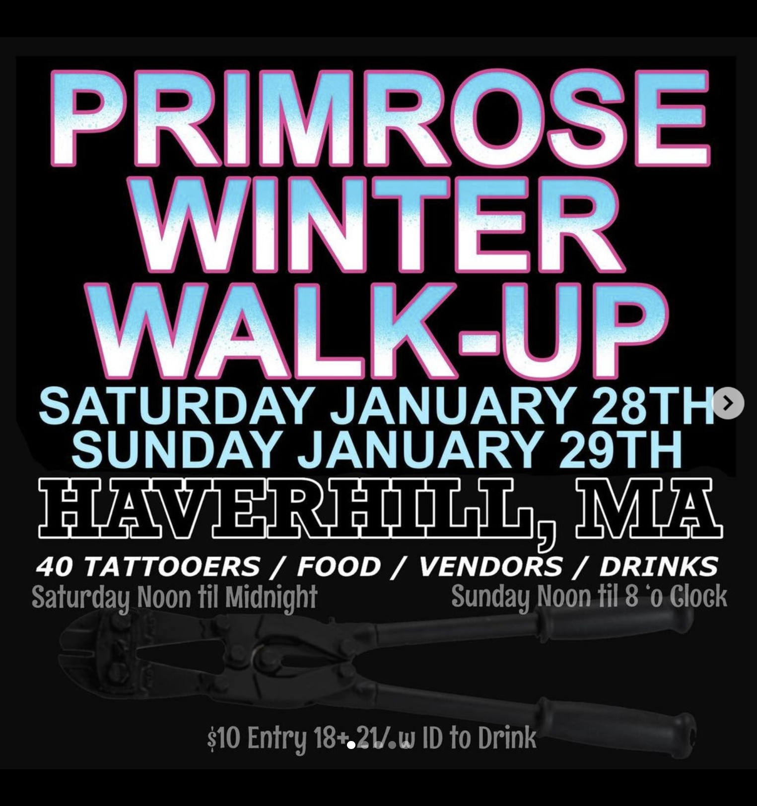 Primrose Winter Walk-Up Tattoo Event Haverhill MAssachusetts at AmVets Post 147