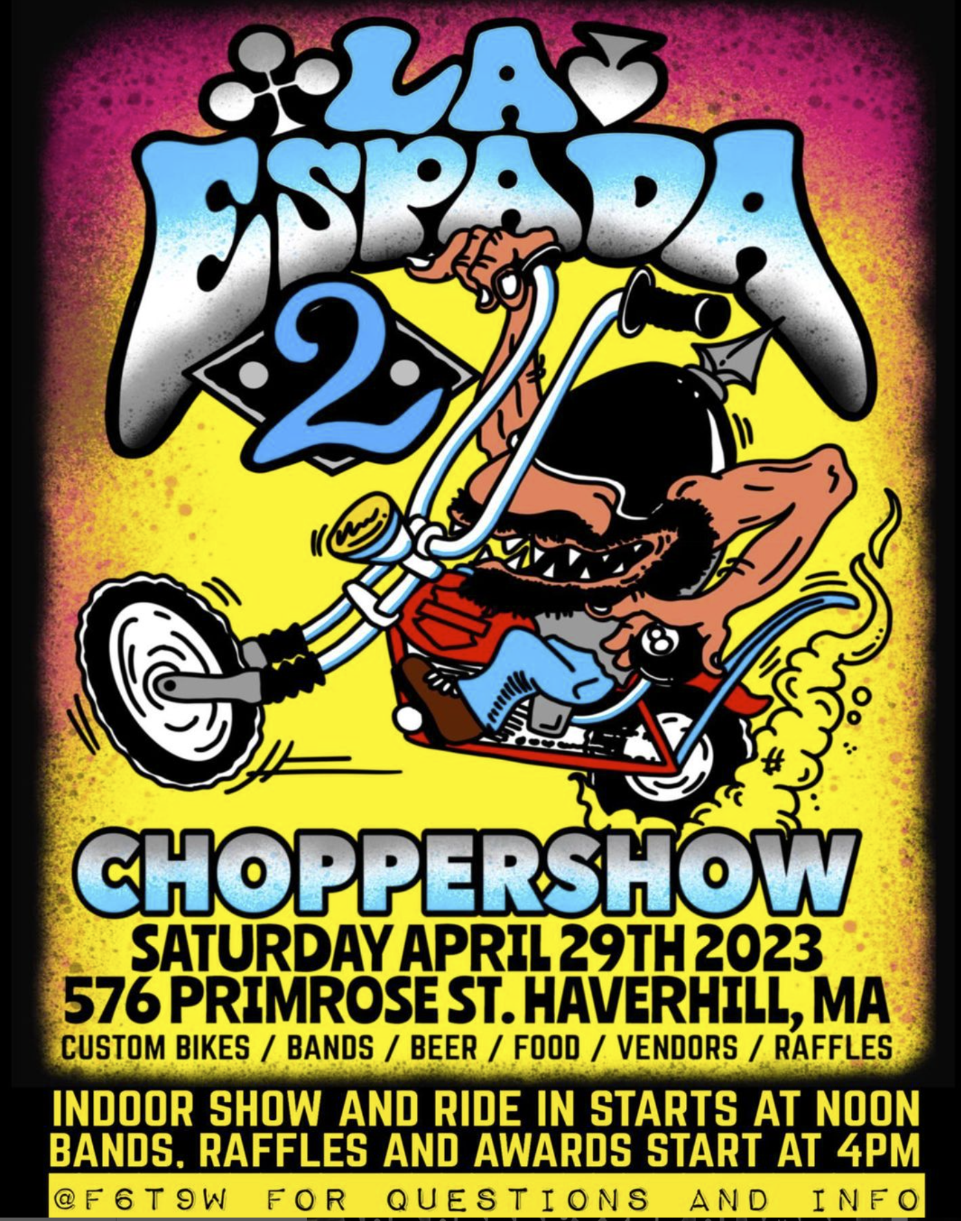 La Espada 2 Chopper Show at AmVets Post 147 in Haverhill massachusetts